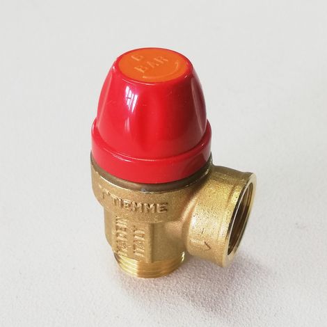 Valvola di sicurezza con attacchi maschio femmina, diametro m 1/2 x f 1/2 - 3 bar (1/2)