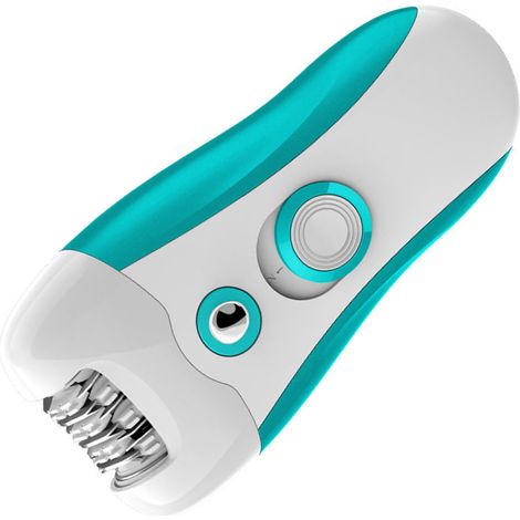 Rasoir électrique 3 en 1 pour parties intimes féminines, poil pour les pieds, tondeuse corporelle, élimination des peaux mortes, vert (1/5)