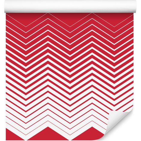 Carta da parati con motivo geometrico corallo, rosso e bianco 50x1000 cm (1/5)