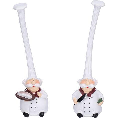 Petite figurine chef en résine, sculpture décorative de bureau pour chambre, cuisine et salle à manger (1/5)