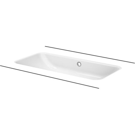 BETTE A137-410 Lavabos rectangle One sous-plan (1/2)