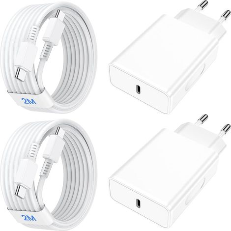 Schnellladegeräte (mit 2 Meter langen Datenkabeln) und ein 45-W-Ladegerät, das mit europäischen Samsung-Steckern und [einzelnem Stecker] kompatibel ist. (1/5)