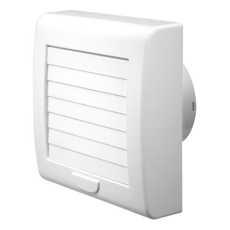 Aspiratore elicoidale a serranda elettronica da parete per foro 98 dimensioni 155x165 mm isolamento CLASSE II