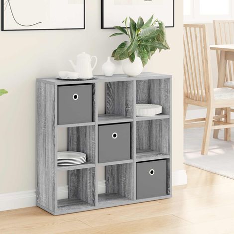 vidaXL Buffet avec tiroir Gris Sonoma 73,5 x 24 x 69,5 cm (1/5)