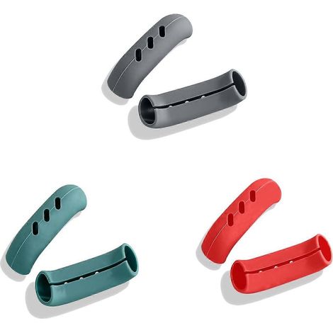 Maniques silicone pour poêle 3 paires, protections thermiques antidérapantes, poignées anti-chaleur résistantes, accessoires cuisine universels, couvre-pointe réutilisables (1/5)