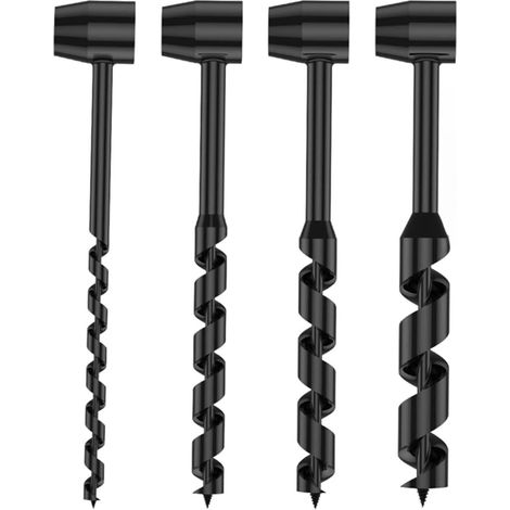 Manual Auger, Multi-Purpose Manual Survival Drill Bit - Survival Drill Bit for Swedish Fire, Bushcraft and Outdoor Camping - Hand Wrench (1/5)