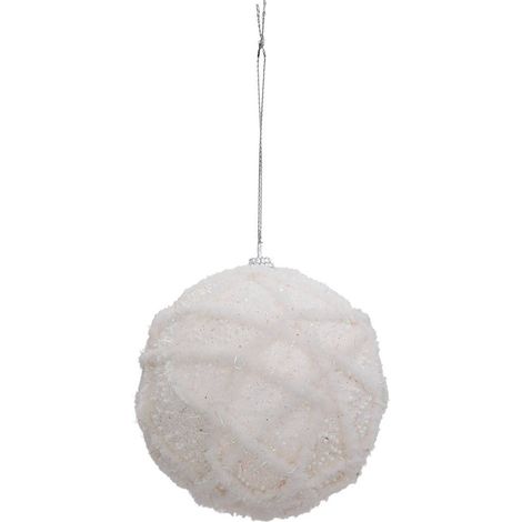 Weihnachtskugel Pelote Irisiert 10cm aus Polyfoam - Feeric lights & christmas