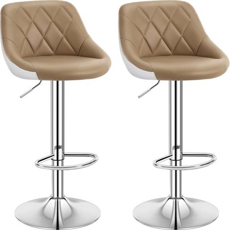 WOLTU bar stools Bar chairs Breakfast Dining stools for Kitchen Island Counter Khaki (1/5)