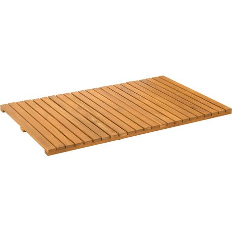 vidaXL  Bath Mat  Plain Brown 80 x 50 cm Wood