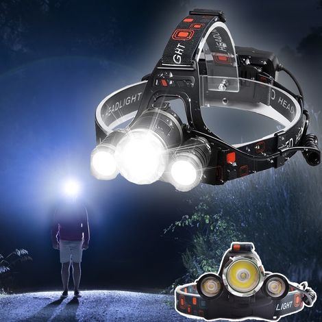 Professionelle LED-Stirnlampe (5000 Lumen) – Multifunktional und wiederaufladbar (1/5)