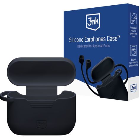 Apple AirPods Pro 3 – 3mk Silikon-AirPods-Hülle Schwarz (1/5)