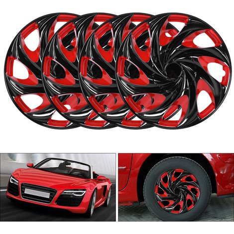 Lot de 4 enjoliveurs de roue 15 pouces à clipser, compatibles avec pneus R15 et jantes en acier. (1/5)