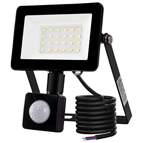 20W Outdoor LED Flutlicht mit Bewegungsmelder 6500K Outdoor LED Flutlicht, IP66 mit Bewegungsmelder Sicherheitslampe, für Garten, Terrasse, Rasen, Party