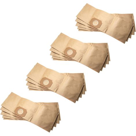 vhbw 20x Staubsaugerbeutel kompatibel mit Thomas 1130, 1330 Staubsauger - Papier, 22cm x 62cm, beige