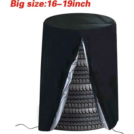 Housses de pneus S/L pour voiture, sac de rangement pour 4 pneus, imperméable et anti-poussière, polyester 210D, grande capacité, pour l'extérieur.