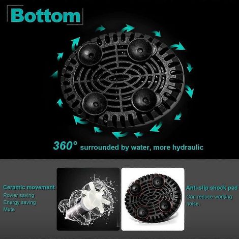 Pompe à eau submersible Upettools, pompe à eau multifonctionnelle ultra-silencieuse avec poignée pour bassin, aquarium, hydroponie, fontaine à poissons (1/5)