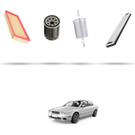 Kit tagliando 4 filtri compatibile con Jaguar X-Type (X400) 3.0 V6 169kw dal 2001 (1/5)