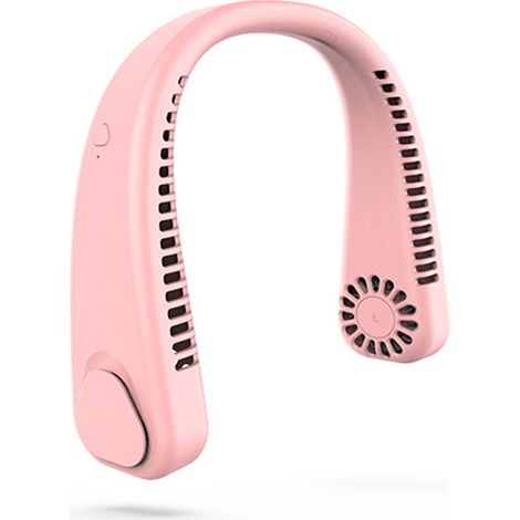 Ventilador de cuello sin aspas, flujo de aire de 360°, recargable por USB, 3 velocidades (portátil). (1/5)