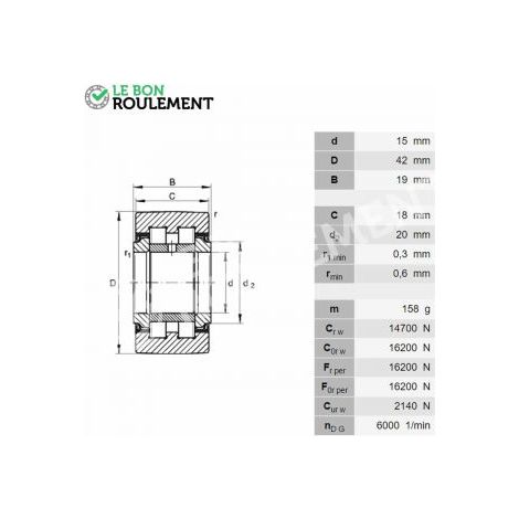 Galet de came PWTR1542-2RS-INA