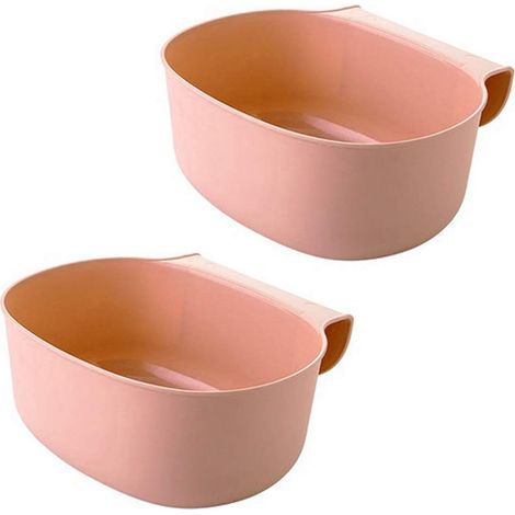 2 x Bac de récupération pour poubelle de cuisine suspendue, conteneur à déchets organiques, support de rangement pour poubelle de placard de cuisine/hayon, poches, étagère de rangement, support de pou (1/5)