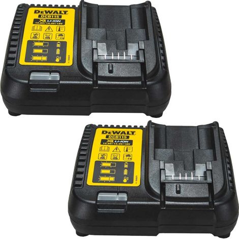 DeWalt DCB115 Lithium XR Fast 30 Min Battery Charger 10.8v 14.4v 18v - Twin Pack