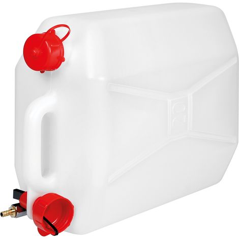 Tanica in polietilene con rubinetto in metallo - 20 L - Orizzontale (1/3)