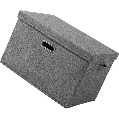 Boîte de rangement pliable 15L avec couvercle - Taille S (32x24x18cm), poignées de transport (1/5)