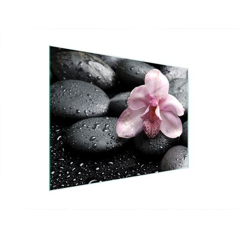Planche à découper en verre orchidée 40x30 (1/5)