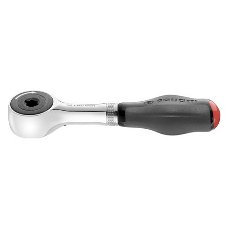 Facom – Cliquet 1/4'' à manche rotatif – Longueur 158 mm – Mécanisme 60 dents – Pour douilles avec adaptateur ECR