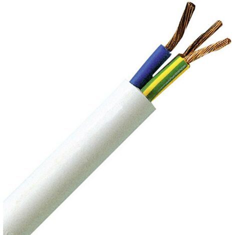 Kopp 151810842 Câble gainé H05VV5-F 3 x 1.5 mm² blanc 10 m (1/2)