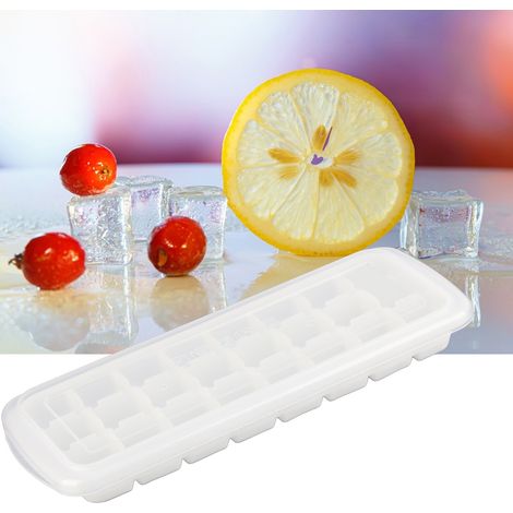 Eiswürfelform mit 24 Fächern und luftdichtem Deckel, hergestellt aus lebensmittelechtem, flexiblem Silikon. (1/5)