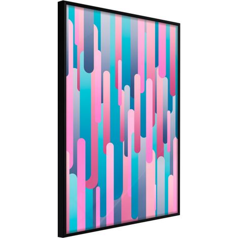 Affiche Murale Encadrée "Abstract Skyscrapers" 30 x 42 cm Noir