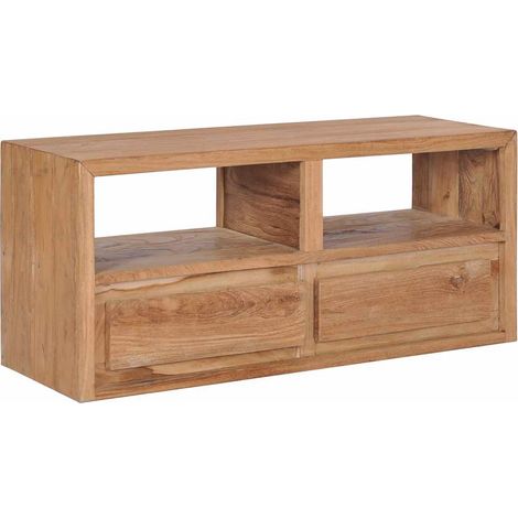 TV-Schrank 90x30x40 cm Massivholz Teak