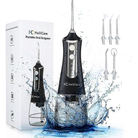 Kabellose, fortschrittliche Munddusche mit 5 Druckstufen, Zahnbelagentfernungsgerät, ideal für Reisen oder kleine Badezimmer, mit wiederaufladbarem Akku. (1/5)