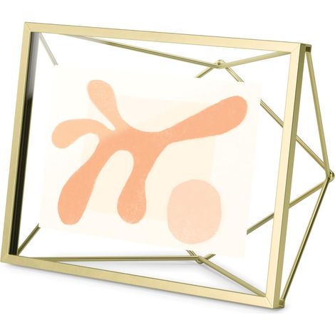 Cadre Photo support mural, 10x15 cm, Laiton (1/5)