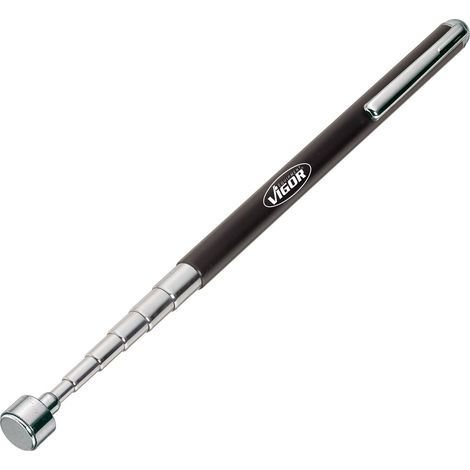 ViGOR V1741 sollevatore magnetico, estensibile, forza di sollevamento magnetica fino a 1600 g, inclusa clip da tasca, asta magnetica telescopica per prelevare parti ferrose in luoghi inaccessibili