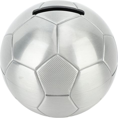 Tirelire en métal en forme de ballon de football, grande capacité, décorative et multifonctionnelle, idéale pour les enfants (garçons et filles). (1/5)