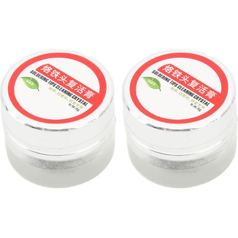 Lot de 2 pâtes nettoyantes pour pannes de fer à souder, accessoire de nettoyage pour embouts de soudure, 8 g / 0,28 oz (1/5)