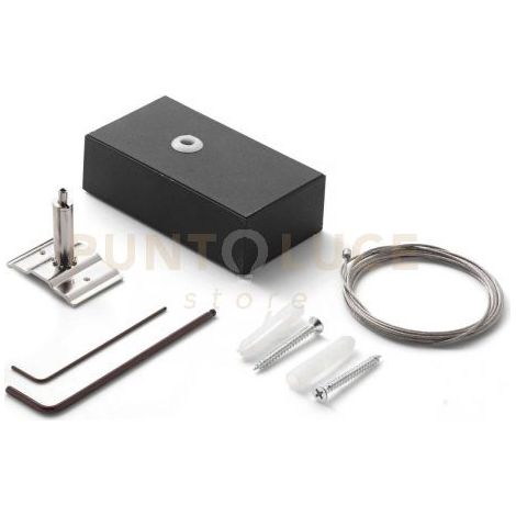 KIT PENDANT STEEL KIT SINGLE STEEL CABLE 2 MT + BK CEILING CUP