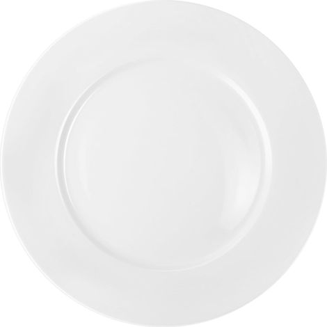 6er-Set Dessertteller, 26,6 cm, weiße Porzellanteller, runde Frühstücksteller, Keramik-Kuchenteller für Salate, Desserts und Hauptgerichte, mikrowellen- und spülmaschinenfest (1/5)