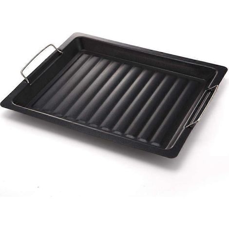 Plaque de cuisson en acier inoxydable émaillé, accessoire de barbecue, bol pour le camping et les familles, facile à nettoyer (1/5)