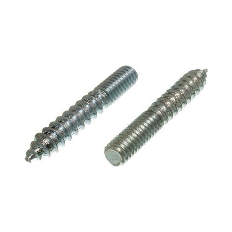 BZP Lot de 100 chevilles à double extrémité 5 mm x 25 mm pour meubles bois et métal (1/2)