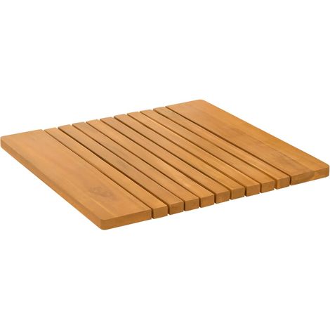 Tapis de bain Uni Marron 59 x 40 cm bois