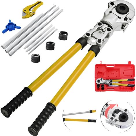 Outil de sertissage de tuyaux, matériau en acier, longueur ajustable de 530 à 750 mm, force de compression de 40 KN, température de travail de -20 °C à 40 °C, compatible avec TH 16, TH 20, TH 26, TH 3 (1/5)