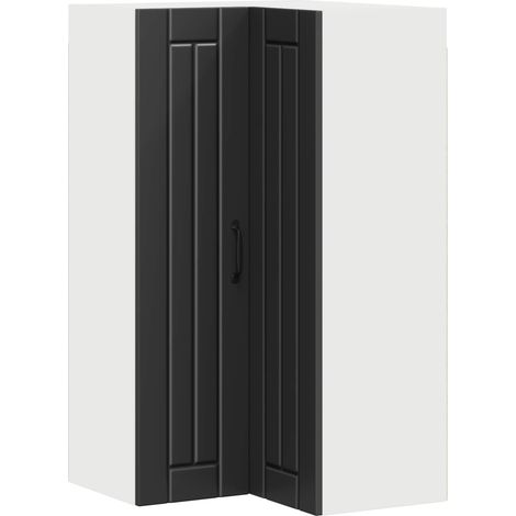 Maison Exclusive - Mobile angolare per parete LUCCA Nero 57 x 57 x 100 cm