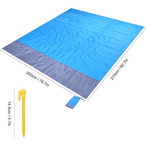 Couverture de plage imperméable, tapis de pique-nique Portable d'extérieur, matelas de sol de Camping (1/5)