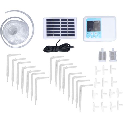 Système d'arrosage automatique solaire USB double pompe programmable 24h avec guidage vocal pour jardin serre balcon (1/5)
