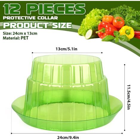 Kit de control de babosas y caracoles de 12 piezas, protección contra babosas, collares para babosas y caracoles, para sus plantas de ensalada y repollo, matamoscas (1/4)