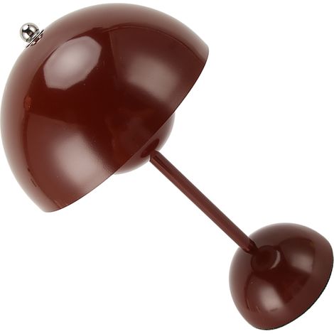 Lampe de table champignon LED 1800mAh, 3 modes d'éclairage, USB-C, variateur sans paliers, tactile, lampe de chevet compacte pour maison et bureau, rouge vin (1/5)