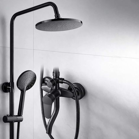Colonne bain douche noire 25cm , Cassis (1/5)